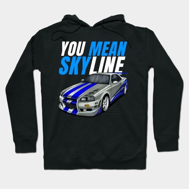 You mean Skyline { Paul walker's Skyline } Hoodie by MOTOSHIFT